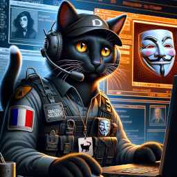 Chat Français Patriote en mode Soldat Digital. Vive la liberté, vive la France ! 🇫🇷
