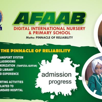 Welcome to Afaab Digital Schools. As you tour our Twitte page I hope you gain insight into the high quality of education we have to offer your child or ward.