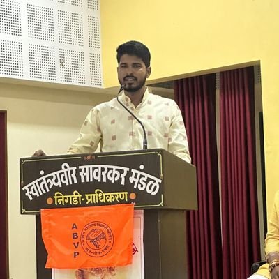 🇮🇳Nation First | Activist🚩|
Farmer Zonal Org. Secretary Pune @abvpvoice
 | NCC | RJ-NSK-PUNE |
Political Science | Traveller