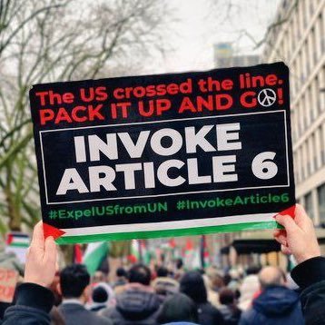 Join our Grassroots Movement Calling to #InvokeArticle6 of the UN Charter and #ExpelUSfromUN. The #US is the Greatest Threat to Global Peace and Security.