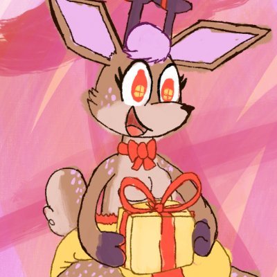 She/It 
Miss Gift! Permanently Pamp Present Reinder who LOVES wrapping gifts and giving out diapers to everyone cause diapers are the BEST and so are gifts!!!!