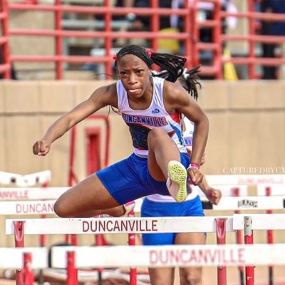 | Duncanville High School 📍| Class of 2027 🎓 | Student Athlete 🤝🏽 | Track🏃🏾‍♀️iHurdle 100h:14.7 / 300h:44.7 | John 14:1