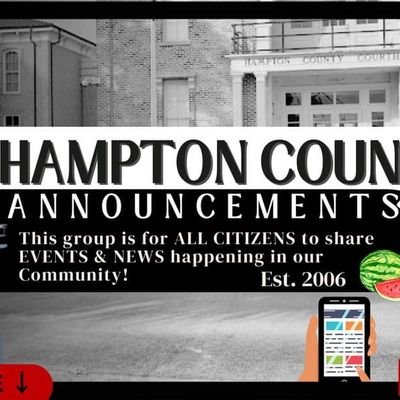 HAMPTON COUNTY ANNOUNCEMENTS