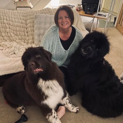 RIP best dogs ever Lottie beaut Berner & Jock the   westie , lives with Lola a naughty newf & Leeds Utd mad hubby  - loves life , laughing , comedy &music