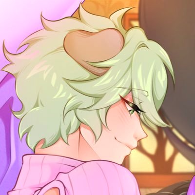 Biromantic non-binary pfp and banner art done by @MeringueBlue (DO NOT RE-USE PFP/banner ART)