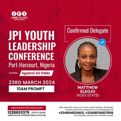 Founder Ele-ojone Foundation, Passionate about the Girl Child and her http://environment. safe planet for all
Biodiversity Ambassador
H9C8HTSK APKUSFH9