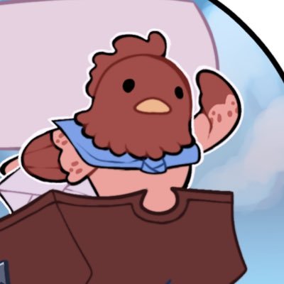Silly chicken, she is sailing⛵️ https://t.co/7dQNmbj6o6 ⚓️ I like make sailing games and horror games 🚪🐔