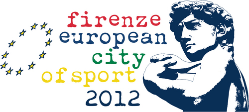 Firenze Città Europea dello Sport 2012, riconoscimento conferito dall' ACES (Associazioni delle Capitali Europee dello Sport) assieme al Parlamento Europeo.