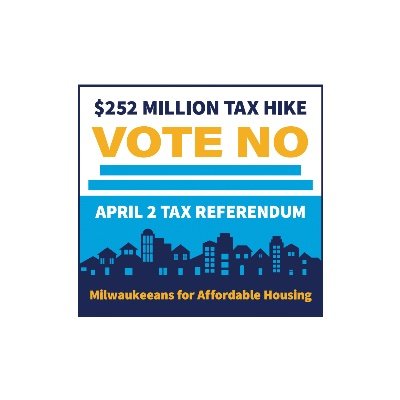 Stand with us for affordable housing and vote NO on the April 2nd Tax Referendum.