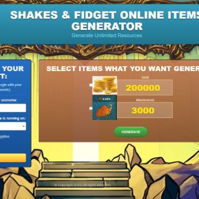 shakes and fidget cheats mod generator