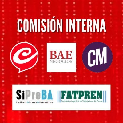 Somos la comisión interna de Crónica, Bae Negocios y CM. En defensa de los derechos laborales. Formamos parte del @sipreba.