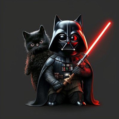 Come to the Darth Cat Side , learn the ways of the claws 🐈‍⬛