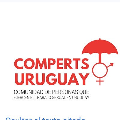 Comunidad de Personas que Ejercen el Trabajo Sexual en el Uruguay.

Somos parte de Plaplerts 🔴🌎