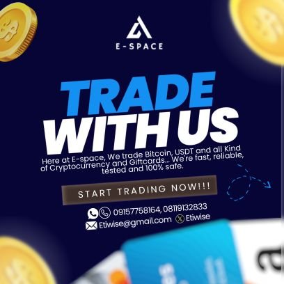 WEB3 SPACE....

iBUY/iSELL ANY TYPES OF CRYPTO CURRENCY AND GIFT CARDS @ AFFORDABLE RATES 💰