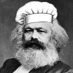 Baking videos that provide muffin recipes and techniques for amateurs, accompanied by readings of the works of Karl Marx and other communists