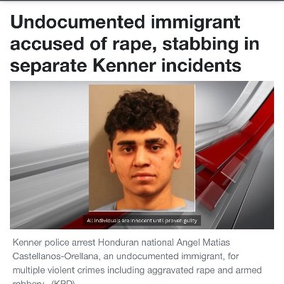 Illegal invaders are raping and killing Americans everyday!