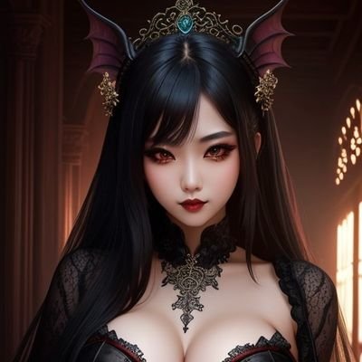 Creations with artificial intelligence that explore sensuality and gothic style