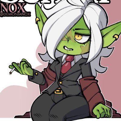 a littile goblin who may or may not attack you if they did not get their Coffee  and i like to commission as much art as i can of my lil bean of an OC