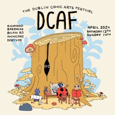 DCAF is a series of small press comic arts festival in Dublin. Founded by @nongravity and @thecomicslab Next DCAF July 13th & 14th at @RichBarracks