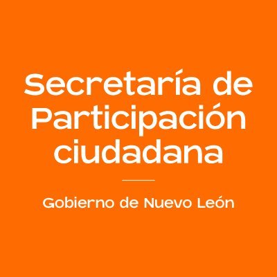 Cuenta oficial de la Secretaría de Participación Ciudadana de Nuevo León