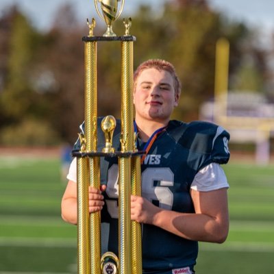 kuhns962028's profile picture. RG/DT/Lax Goalie/2028/6'1"/267 lbs./4.0 GPA/@FootballTHS/Imago Dei /James 1:12