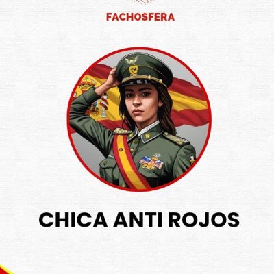 NoMegustasRojo's profile picture. Soy Española de pura cepa. Si me sigues, te sigo.
Me cerraron una cuenta pero resurgí con más fuerza.
A por ellos.
#TeamFachosfera
