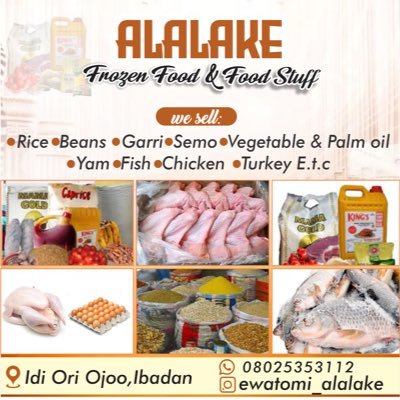 We sell all kind of food and frozen stuff and all packaged at your own choice. Come and patronize us today