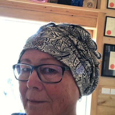 Designer and maker of Happy Heads headwear for Alopecia and Chemo sufferers - who needs hair when you have fabric to play with. DM me for sales info