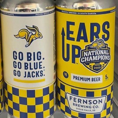 The official beer of the 🏆-to-🏆 South Dakota State University Jackrabbits. #NattyBeer #GoJacks #SDState #FernsonBrewingCo. Non-affiliated Twitter account.