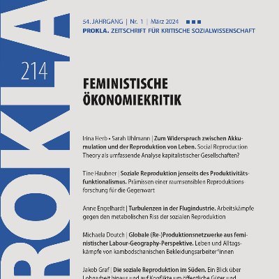 PROKLA. Zeitschrift für kritische Sozialwissenschaft

@Ztschr_Prokla@sciences.social 
@prokla.bsky.social
https://t.co/MplHrxibpT