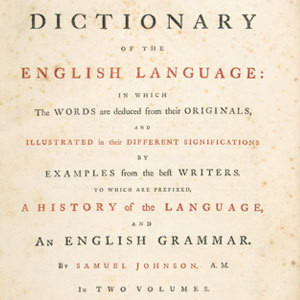 Tweeting quotes and facts from Samuel Johnson's Dictionary of the English Language