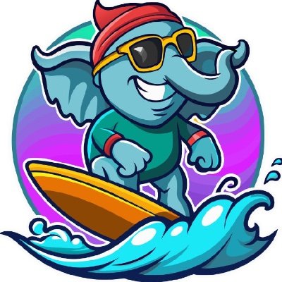 Elephant on surf