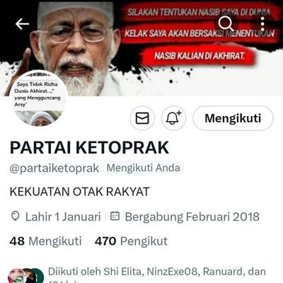 Akun ini khusus utk MENCARI RIDHO ILLAHI
Tak cari musuh. Musuhnya Penghina ISLAM dan ULAMA