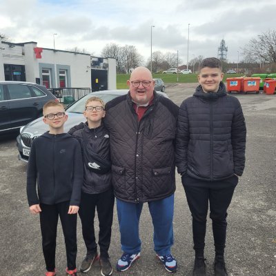 Old school Aberdeen fan granda and great granda loving life