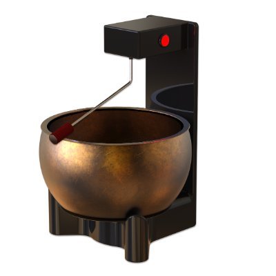 The Ommi singingbowl machine plays a meditation bowl hands free. Which allows the listener to engage in a other activities while enjoying resonating sound.