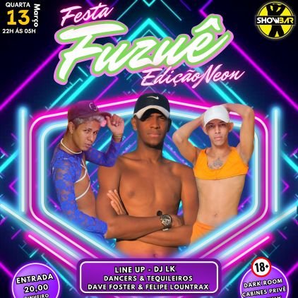 Novo Festa LGBT em Madureira o @Showbar_Oficial abre suas portas para a festa FUZUÊ a festa que é para todos,todas e todes seu mais novo point de toda quarta.