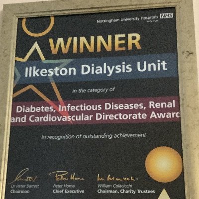 NHS Renal Dialysis Unit located at Ilkeston Community Hospital, Satellite unit to Nottingham City Hospital, NUH