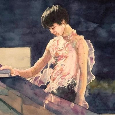 水彩画／犬／羽生結弦選手／日々のこと