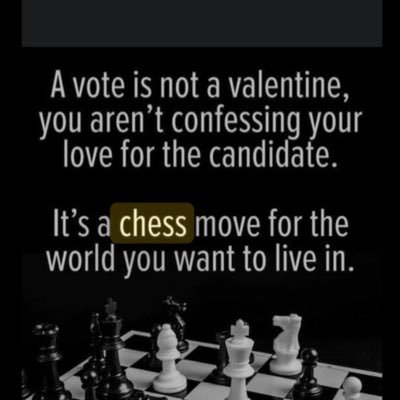 Here we go again. Nope. Never Again. Do your part, people. #Vote #Nope #RoeVember #Chess