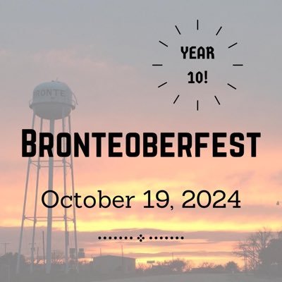 3rd Saturday in October in Bronte, Tx; music + food + beer & wine tasting + cook-off + more = a good West Texas time. https://t.co/e8XxR5O6L8