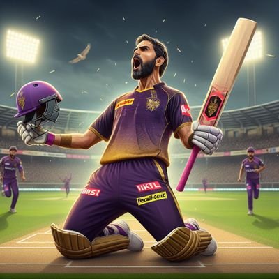 Cricket is my drug and KKR is my dealer 💜💛