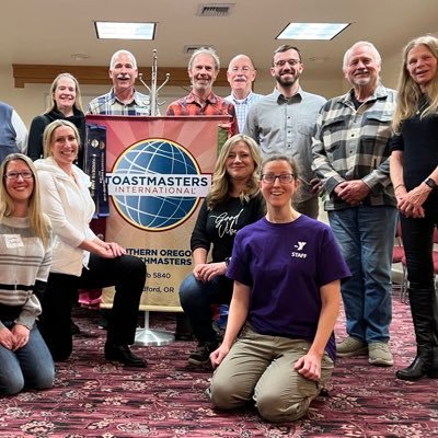 Toastmasters Club 5840 meets on Wed nights at 7pm, Woolworth Blding, 2nd flr conference rm in downtown Medford, OR. Visitors welcome! Call ahead for door code.