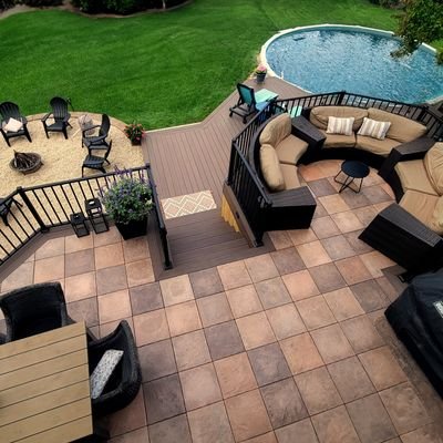 DekTek Tile is the New Generation of Decking. Gorgeous 1” thick concrete tile decking. 16”oc framing. Fire Proof. Low-Maintenance. No Fading & no Mold or Algae!