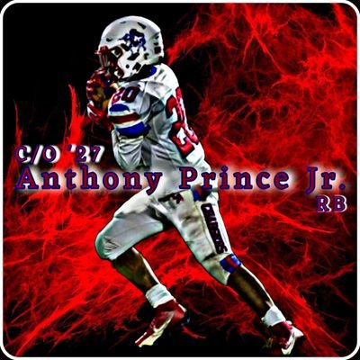 ●Carbondale Area HS●
☆ C/O '27 ☆
♤ RB ♤
◇ 4.7 ◇
♧ HT: 5'7 ♧
¤WT: 170lbs ¤
●GPA 3.0●
●Freshman on Varsity●
●anthonyprincejr20@gmail.com●
★DMs Open★