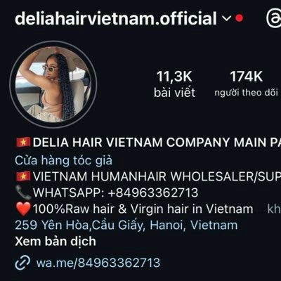 🇻🇳VIETNAM HUMANHAIR WHOLESALER/SUPPLIER👇
📞WHATSAPP: +84963362713
❤️100%Raw hair & Virgin hair in Vietnam
❌Bulk & Retail of Hairs
✈️Shipping worldwide🌏