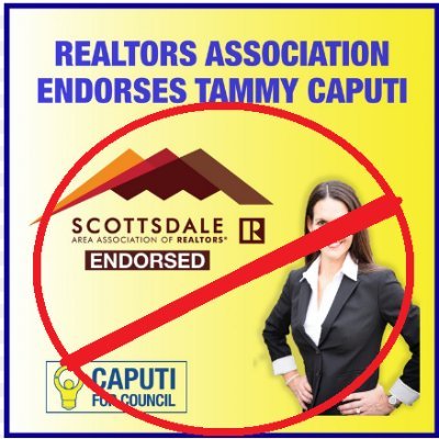 ANYONE But Tammy Caputi for #Scottsdale 

City Council doesn't need a paid developer's pawn making recommendations for our city & silencing community discourse.