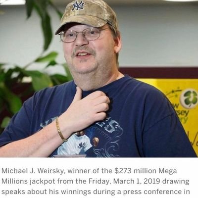 I'm Mike Weirsky, the New Jersey Mega lottery winner, I’m giving $50,000 to any of my lucky followers here....#USA🇺🇸#canada🇨🇦 #london🇬🇧