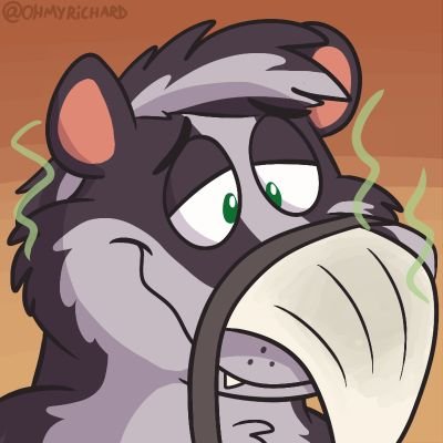NSFW 🔞 29 years old! 
The 2nd smelliest skunk (behind @Skunkytrash) here to stink up the air! ⚠️🦨💨 DM friendly~
 @BadgersDump is my beta badger hole💚