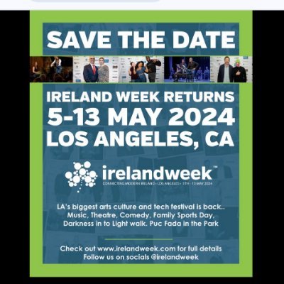 Connecting Modern Ireland. Supported by Dept. of Foreign Affairs & Trade, and all Govt. Agencies as partners. #IrelandWeek https://t.co/9mwC8UwAB5