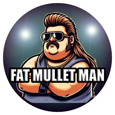 A fat man with a mullet